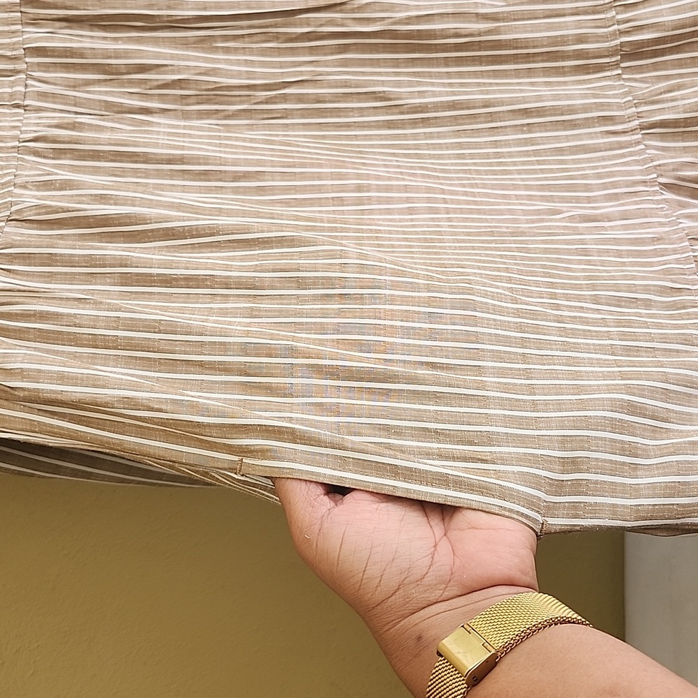 Max Studio Bohemian Beige Striped Long Sleeve Dress - Picture 14 of 16